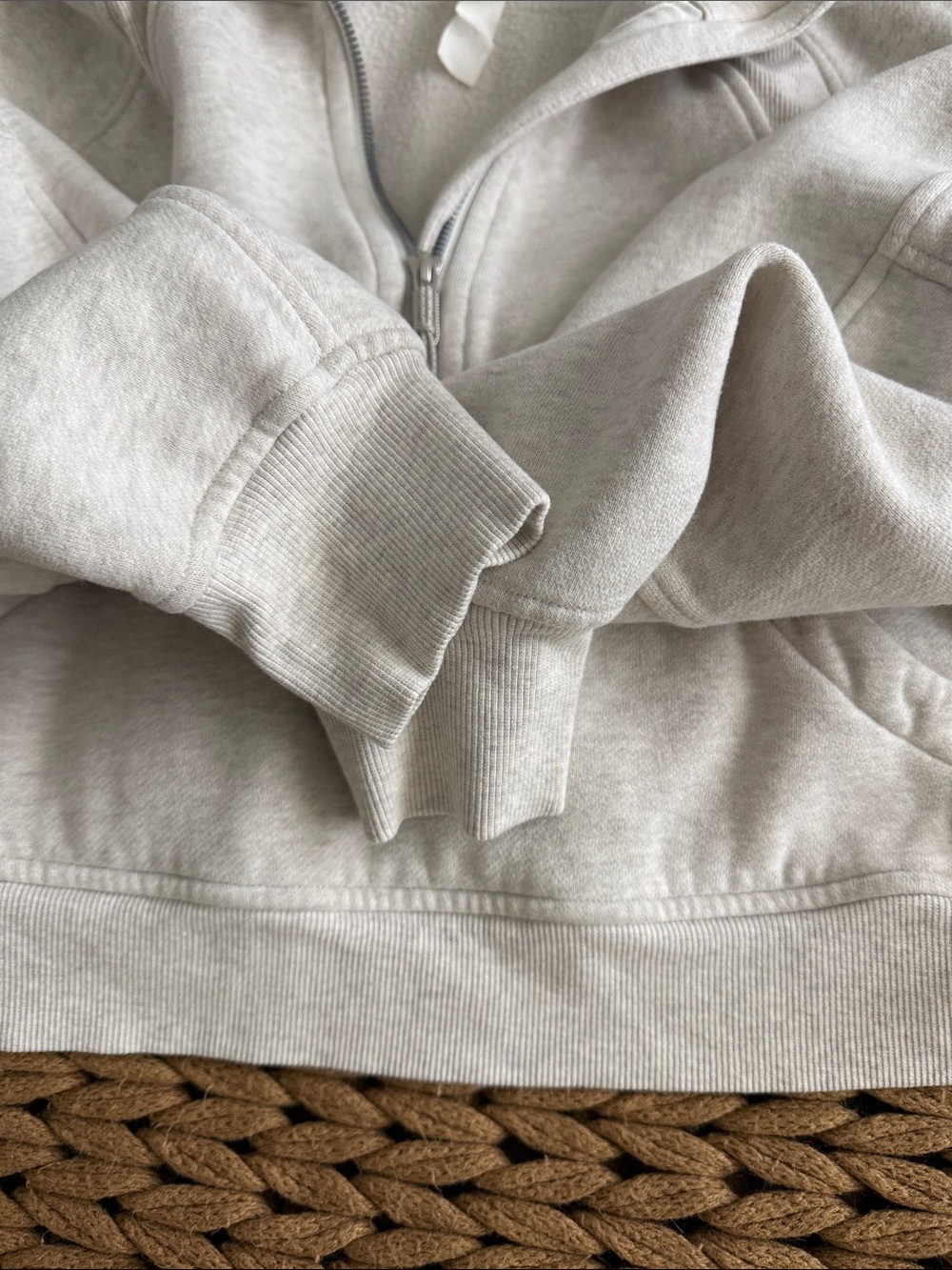 Lululemon Light Beige Half-Zip Hoodie - Picture 4 of 5